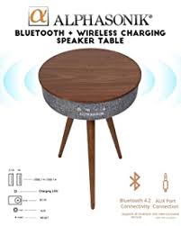שולחן רמקול+טעינה אלחוטית NOA Sound Box V800W צבע עץ שחור